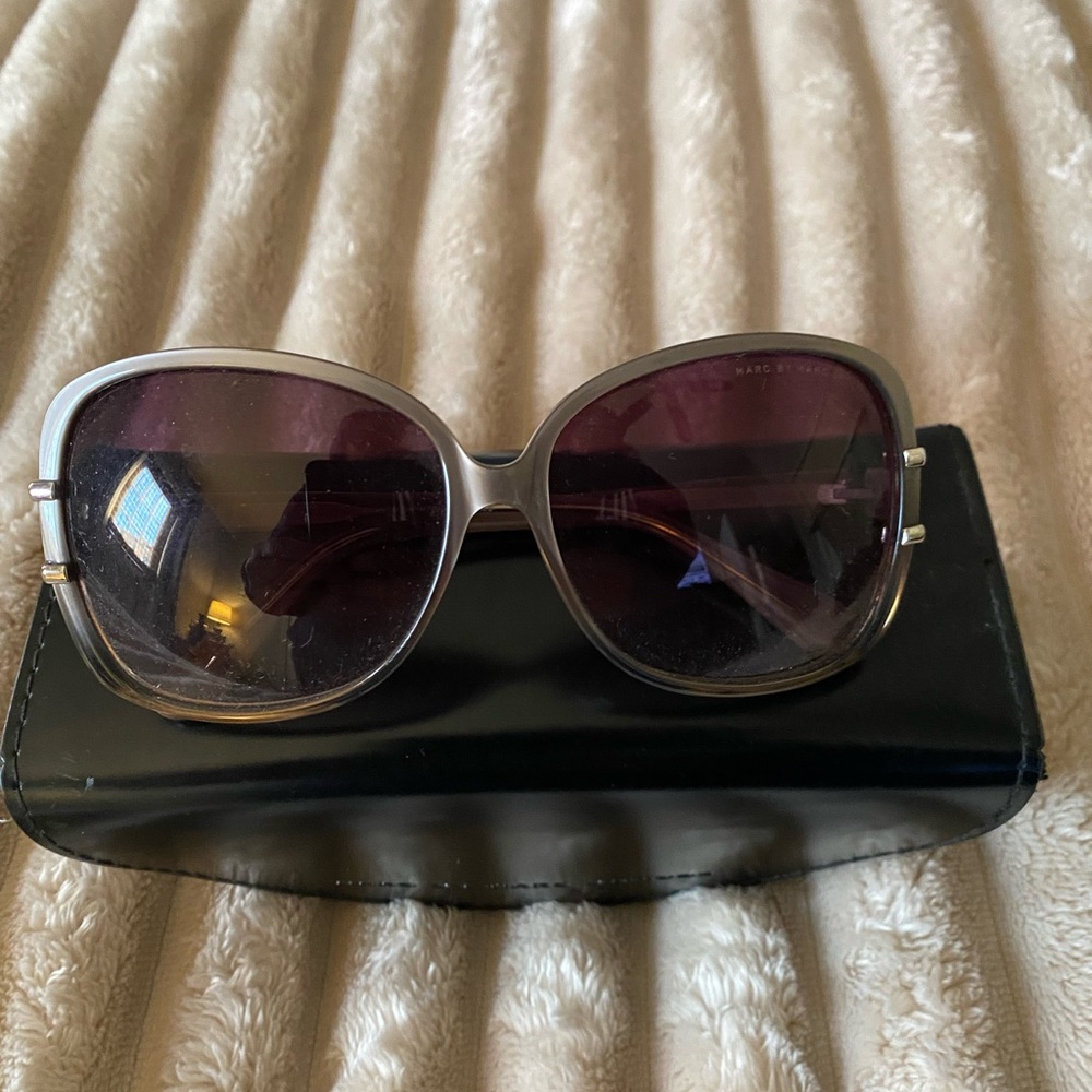 Marc Jacobs Silver and Black Sunglasses